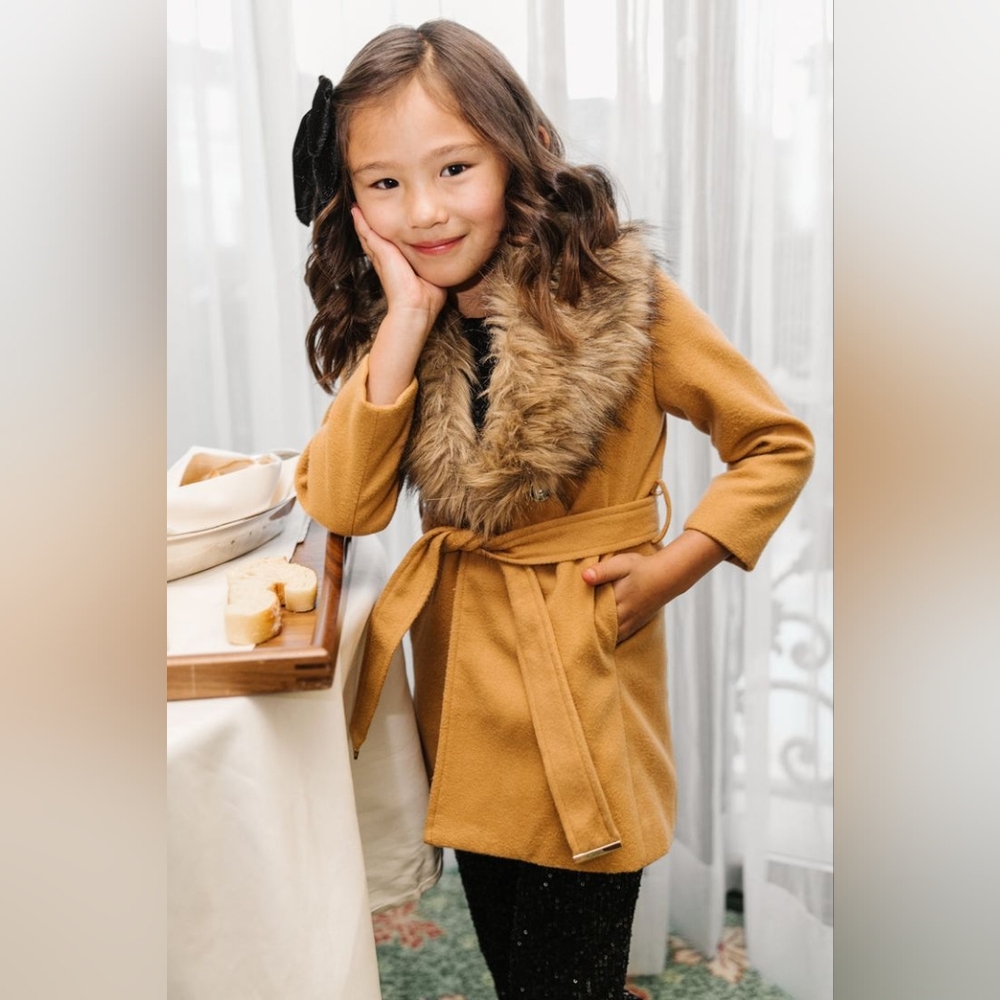 NWT Ivy City Co Mini Sloane Coat in Camel (Size 8 Girl)
